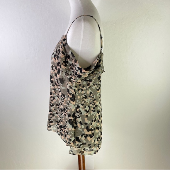 Cabi Chiffon Camo Print Cold Shoulder Top - Picture 5 of 10